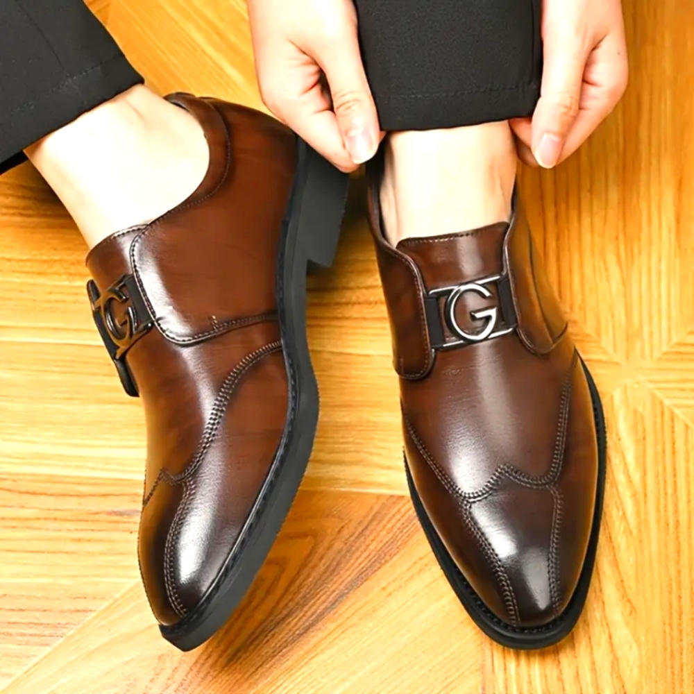 Men's Brown Leather Dress Shoes